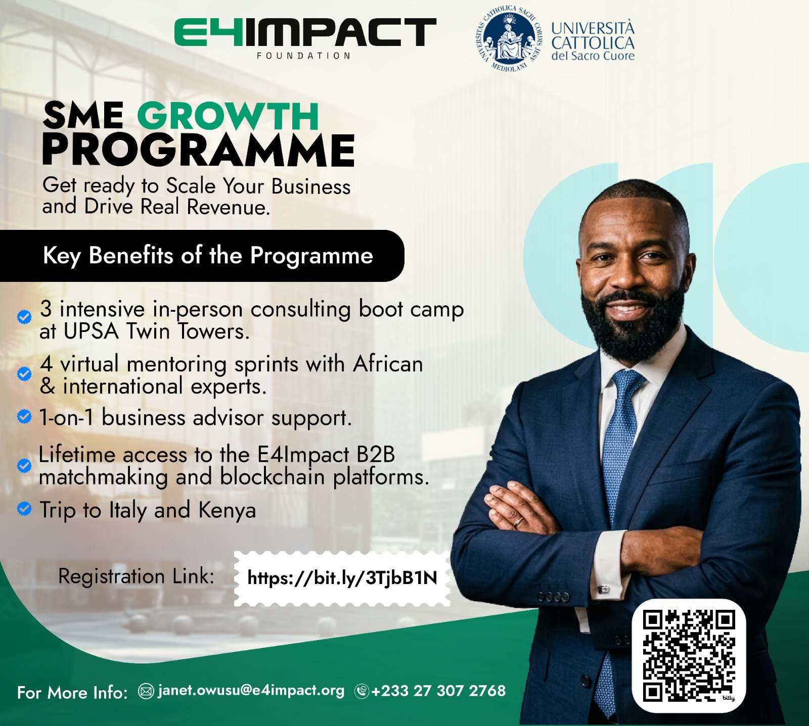 The Growth for SMEs Program is a six-month acceleration program designed to help medium-sized African enterprises capture new market opportunities.